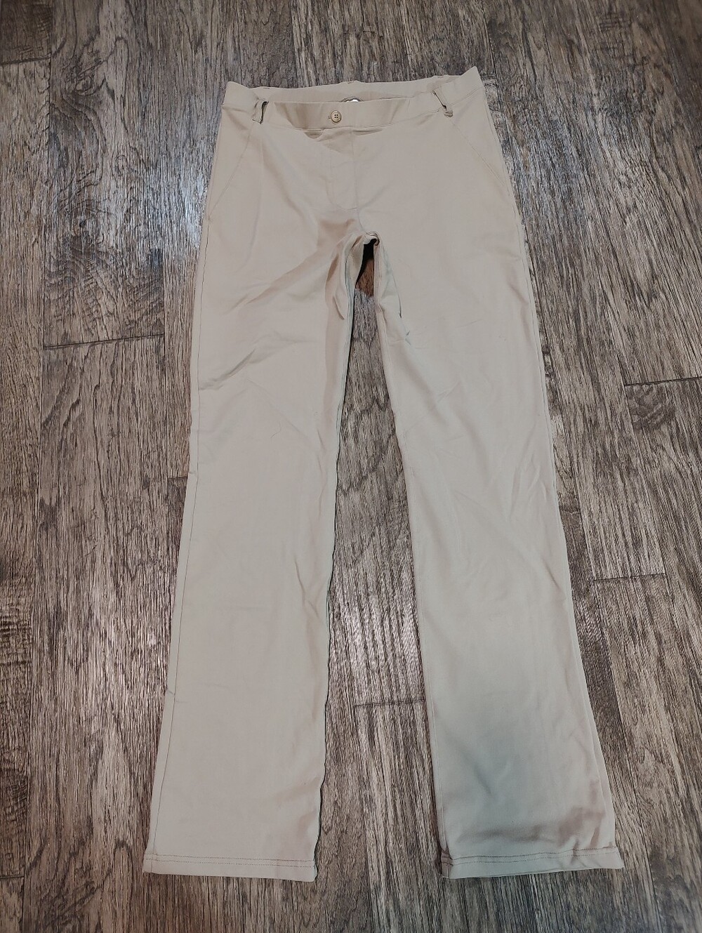 Yogiplace Light Beige Straight-Leg Pants Size XL